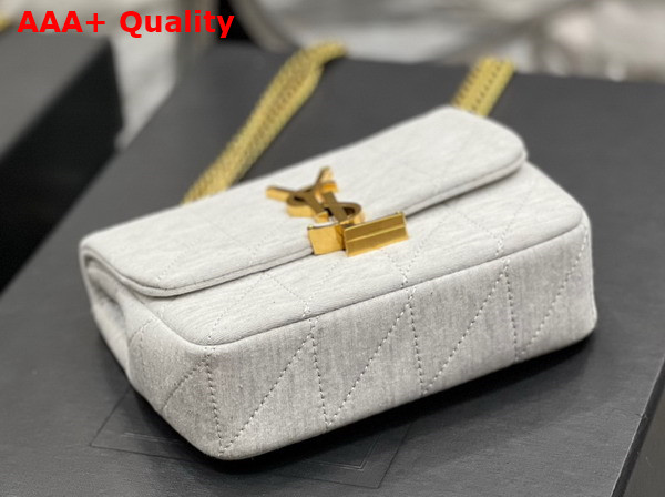 Saint Laurent Jamie Mini Chain Bag Carre Rive Gauche in Jersey White Replica