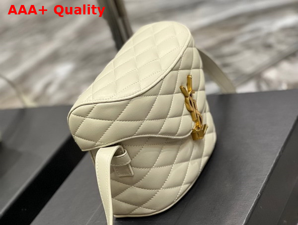 Saint Laurent June Box Bag in Blanc Vintage Quilted Lambskin Replica