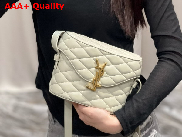 Saint Laurent June Box Bag in Blanc Vintage Quilted Lambskin Replica