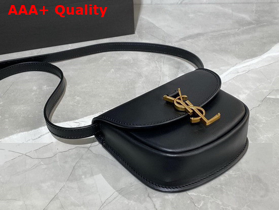 Saint Laurent Kaia Mini Satchel in Smooth Leather Black Replica