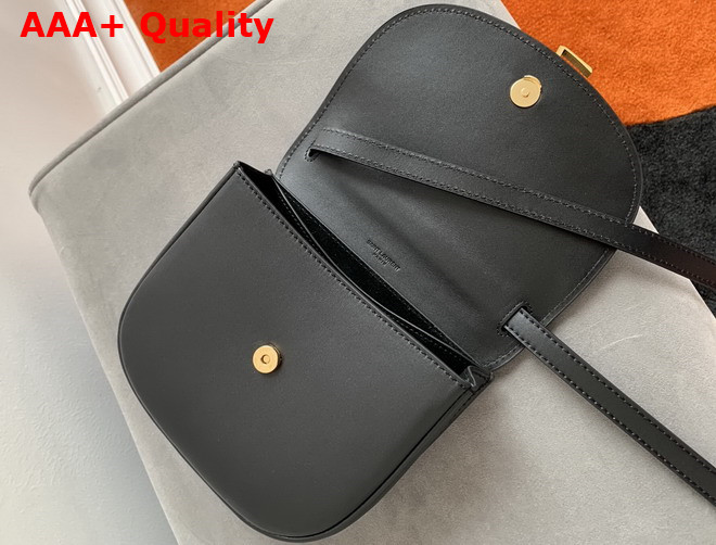 Saint Laurent Kaia Small Satchel in Black Smooth Leather Replica