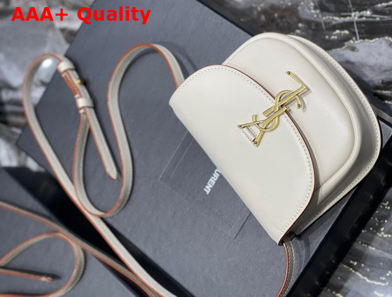 Saint Laurent Kaia Small Satchel in Smooth Leather Milk Replica