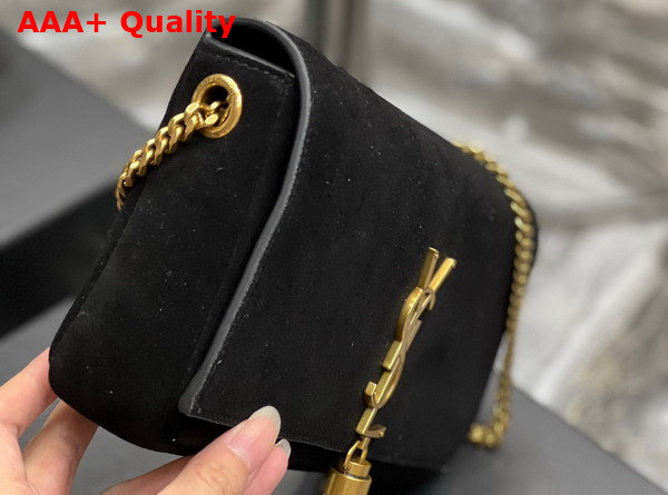 Saint Laurent Kate 99 Chain Bag with Tassel in Suede Black Replica