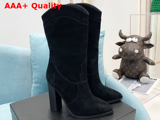 Saint Laurent Kate Boot in Black Suede Leather Replica