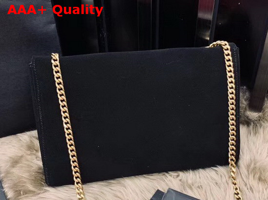 Saint Laurent Kate Medium Reversible Bag in Black Suede and Smooth Leather Replica