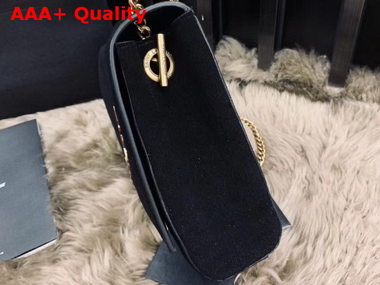 Saint Laurent Kate Medium Reversible Bag in Black Suede and Smooth Leather Replica