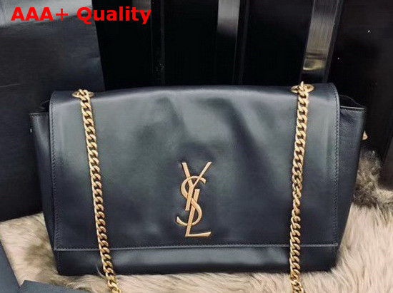 Saint Laurent Kate Medium Reversible Bag in Black Suede and Smooth Leather Replica