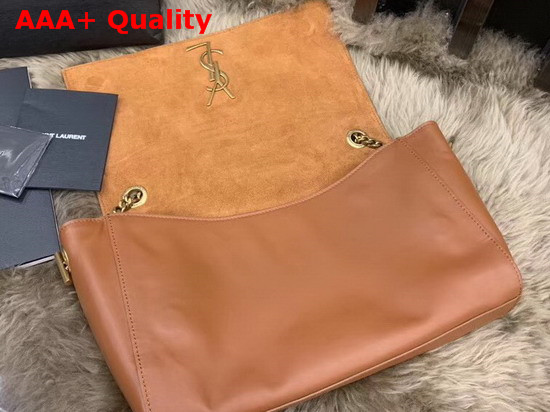 Saint Laurent Kate Medium Reversible Bag in Brown Suede and Smooth Leather Replica