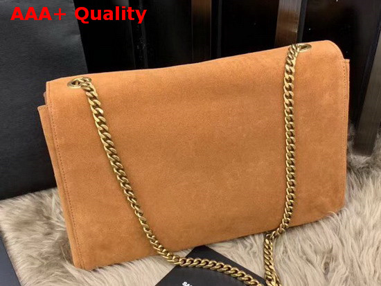 Saint Laurent Kate Medium Reversible Bag in Brown Suede and Smooth Leather Replica