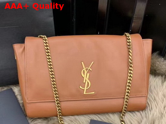 Saint Laurent Kate Medium Reversible Bag in Brown Suede and Smooth Leather Replica