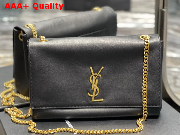 Saint Laurent Kate Medium Reversible Chain Bag in Black Suede and Smooth Leather Replica