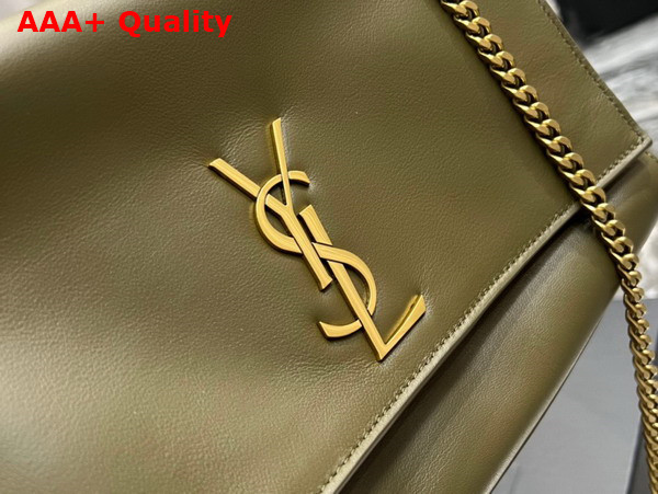 Saint Laurent Kate Medium Reversible Chain Bag in Khaki Suede and Smooth Leather Replica