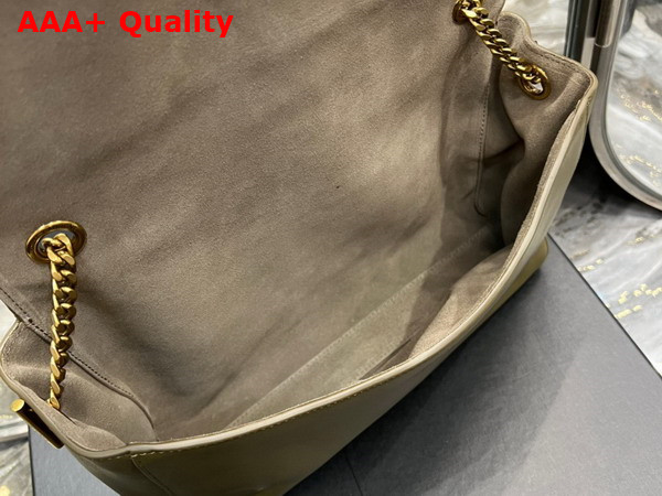 Saint Laurent Kate Medium Reversible Chain Bag in Khaki Suede and Smooth Leather Replica