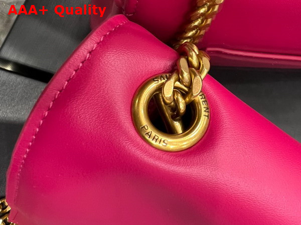 Saint Laurent Kate Medium Reversible Chain Bag in Lipstick Fuchsia Suede and Smooth Leather Replica