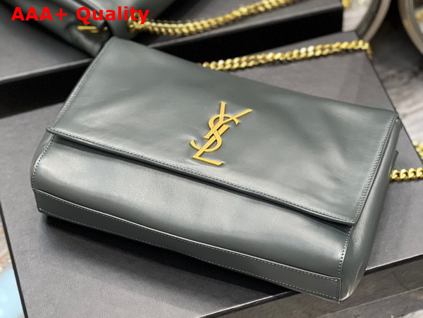 Saint Laurent Kate Medium Reversible Chain Bag in Strom Suede and Smooth Leather Replica