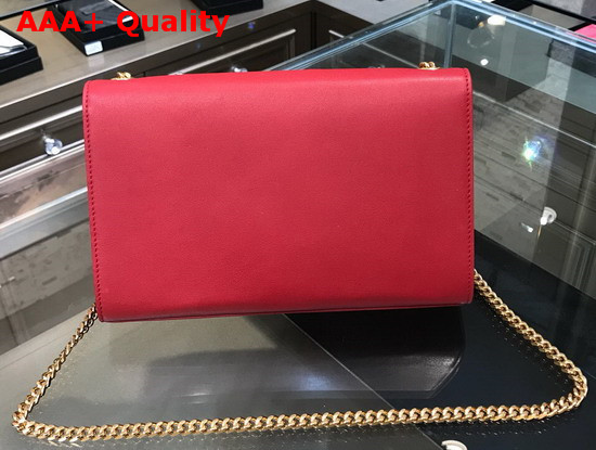 Saint Laurent Kate Medium in Red Leather and Multicolor Charms Replica