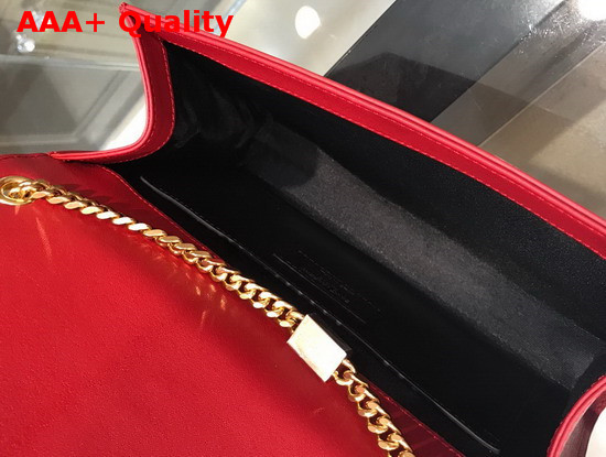 Saint Laurent Kate Medium in Red Leather and Multicolor Charms Replica