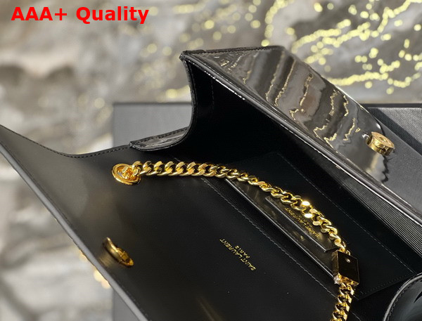 Saint Laurent Kate Small Chain Bag in Black Patent Leather Replica