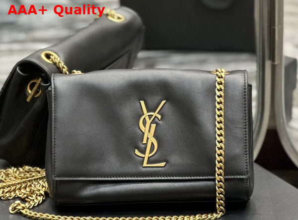 Saint Laurent Kate Small Reversible Chain Bag in Black Suede and Smooth Leather Replica