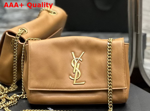 Saint Laurent Kate Small Reversible Chain Bag in Cannelle Suede and Smooth Leather Replica