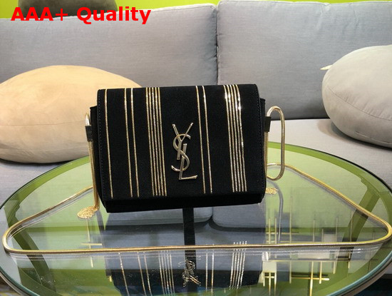 Saint Laurent Kate Small in Suede with Chains Black Replica