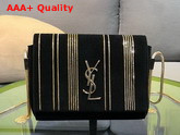 Saint Laurent Kate Small in Suede with Chains Black Replica