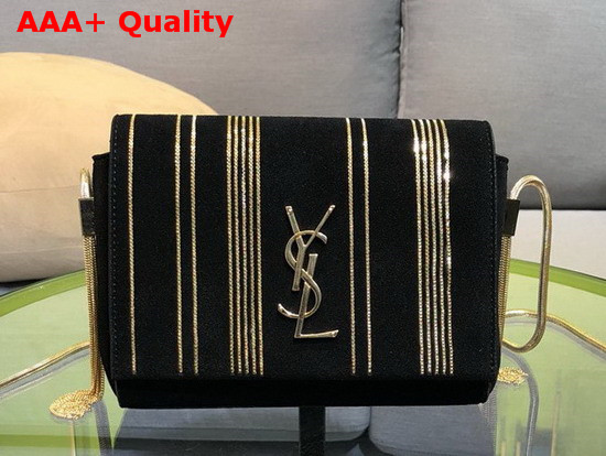 Saint Laurent Kate Small in Suede with Chains Black Replica