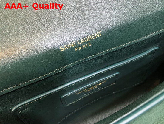 Saint Laurent Kate Small in Suede with Chains Green Replica