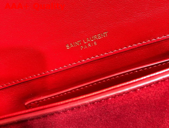 Saint Laurent Kate Small in Suede with Chains Red Replica