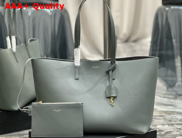 Saint Laurent Large Shopping Tote in Storm Saint Laurent Leather Replica