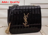 Saint Laurent Large Vicky Bag in Black Patent Leather Replica