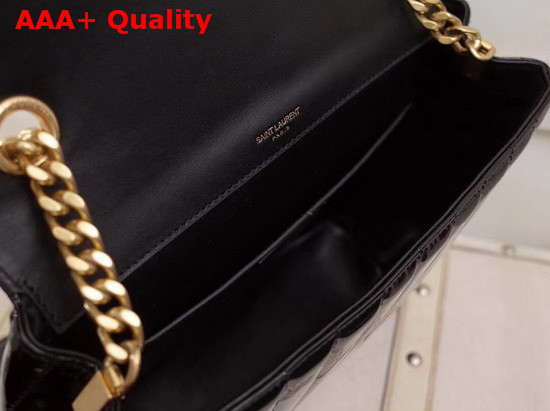 Saint Laurent Large Vicky Bag in Black Patent Leather Replica