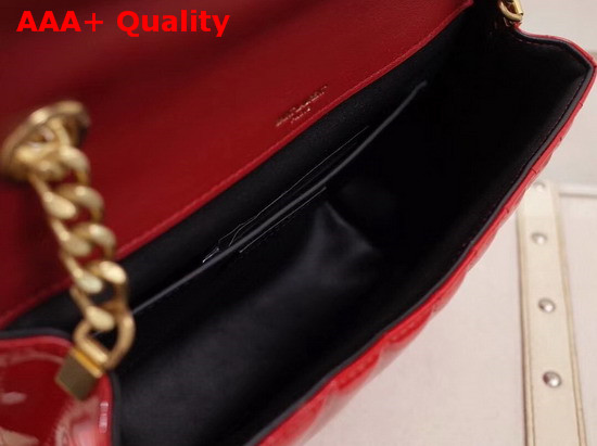 Saint Laurent Large Vicky Bag in Red Patent Leather Replica