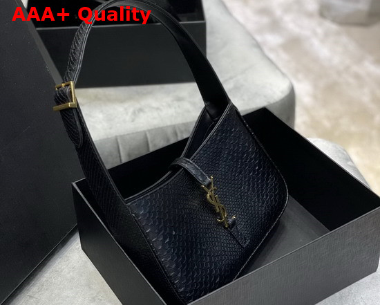 Saint Laurent Le 5 A 7 Hobo Bag in Matte Python Black Replica