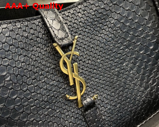 Saint Laurent Le 5 A 7 Hobo Bag in Matte Python Black Replica