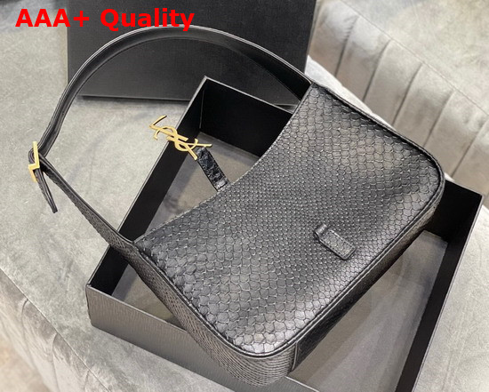 Saint Laurent Le 5 A 7 Hobo Bag in Matte Python Black Replica