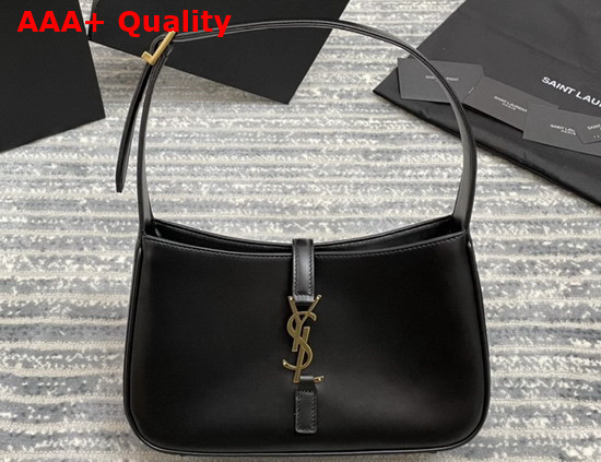 Saint Laurent Le 5 A 7 Hobo Bag in Smooth Leather Black Replica