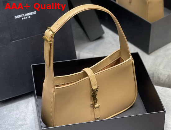 Saint Laurent Le 5 A 7 Hobo Bag in Vegetable Tanned Leather Brown Gold Replica