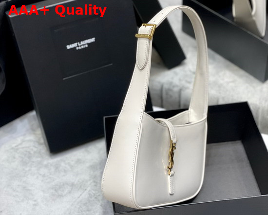 Saint Laurent Le 5 A 7 Hobo Bag in White Smooth Leather Replica