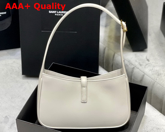 Saint Laurent Le 5 A 7 Hobo Bag in White Smooth Leather Replica