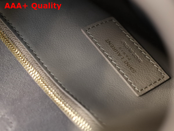 Saint Laurent Le 5 A 7 Supple Small in Grained Leather Greyish Brown Replica