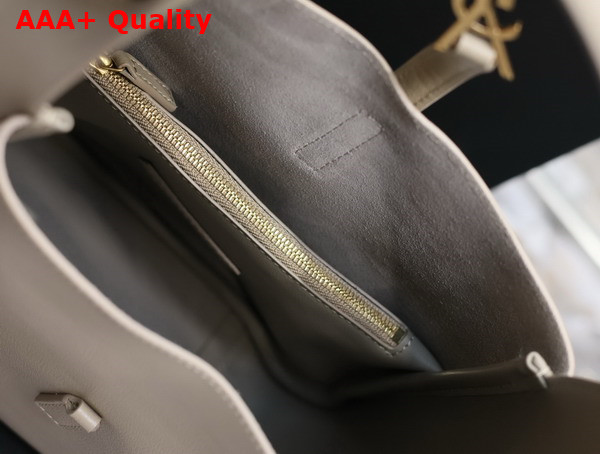 Saint Laurent Le 5 A 7 Supple Small in Grained Leather Greyish Brown Replica