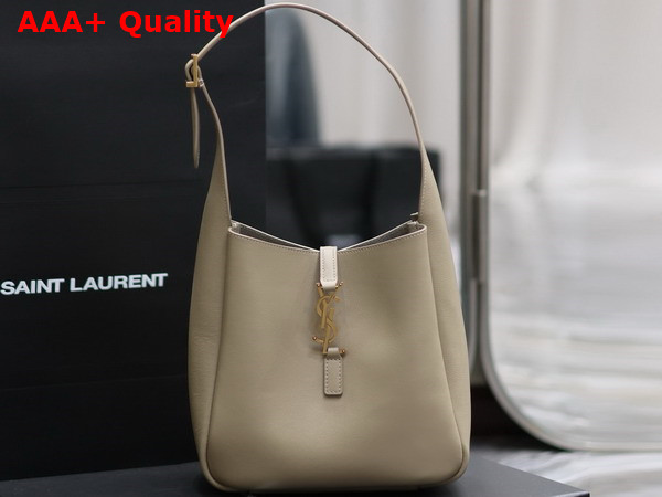 Saint Laurent Le 5 A 7 Supple Small in Grained Leather Greyish Brown Replica