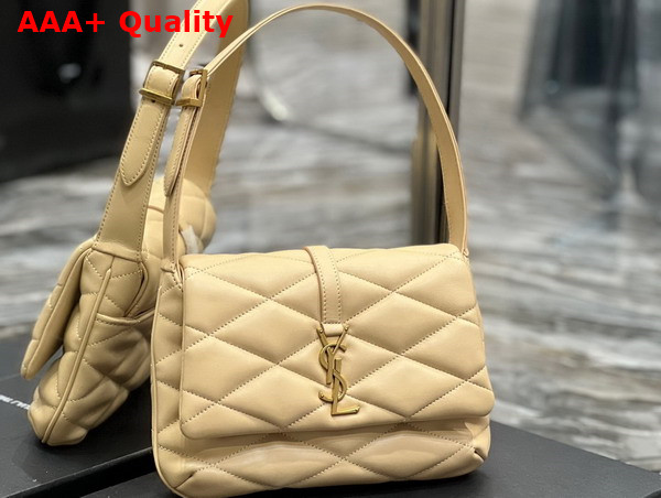 Saint Laurent Le 57 Hobo Shoulder Bag in Beige Quilted Lambskin Replica