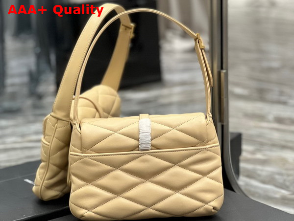 Saint Laurent Le 57 Hobo Shoulder Bag in Beige Quilted Lambskin Replica