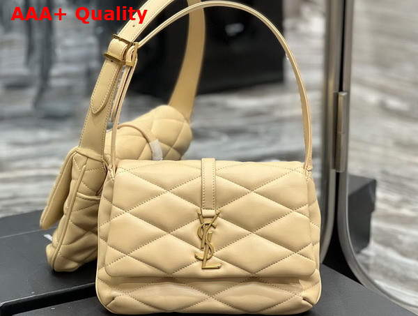 Saint Laurent Le 57 Hobo Shoulder Bag in Beige Quilted Lambskin Replica