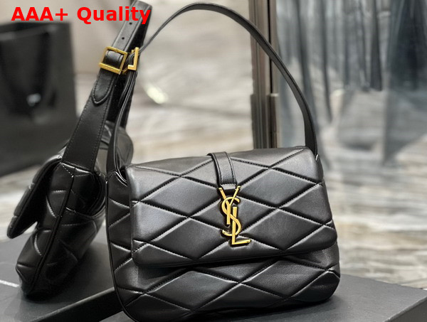 Saint Laurent Le 57 Hobo Shoulder Bag in Black Quilted Lambskin Replica