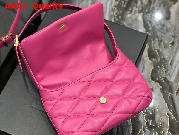 Saint Laurent Le 57 Hobo Shoulder Bag in Lipstick Fuchsia Quilted Lambskin Replica