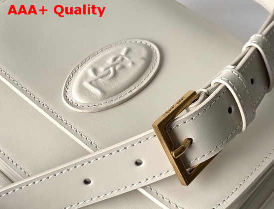 Saint Laurent Le 61 Medium Saddle Bag in Blanc Vintage Smooth Leather Replica