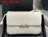 Saint Laurent Le Maillon Satchel in Blanc Vintage Smooth Leather Replica